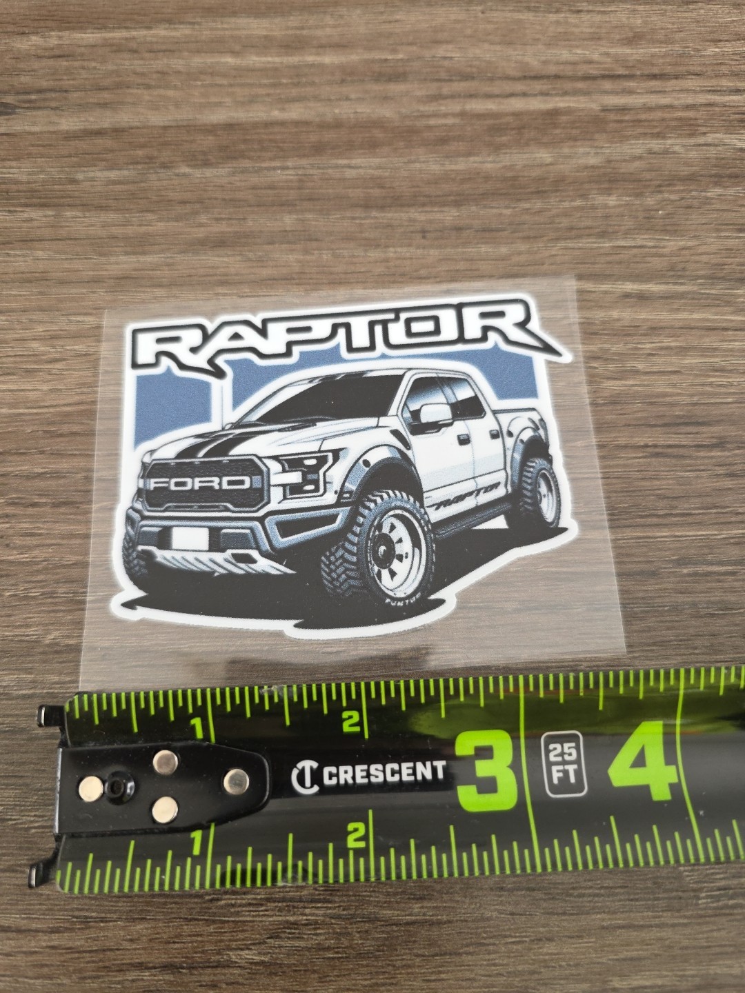 Ford Raptor High Quality Water Proof Raised UV DTF Decal 4in gallery