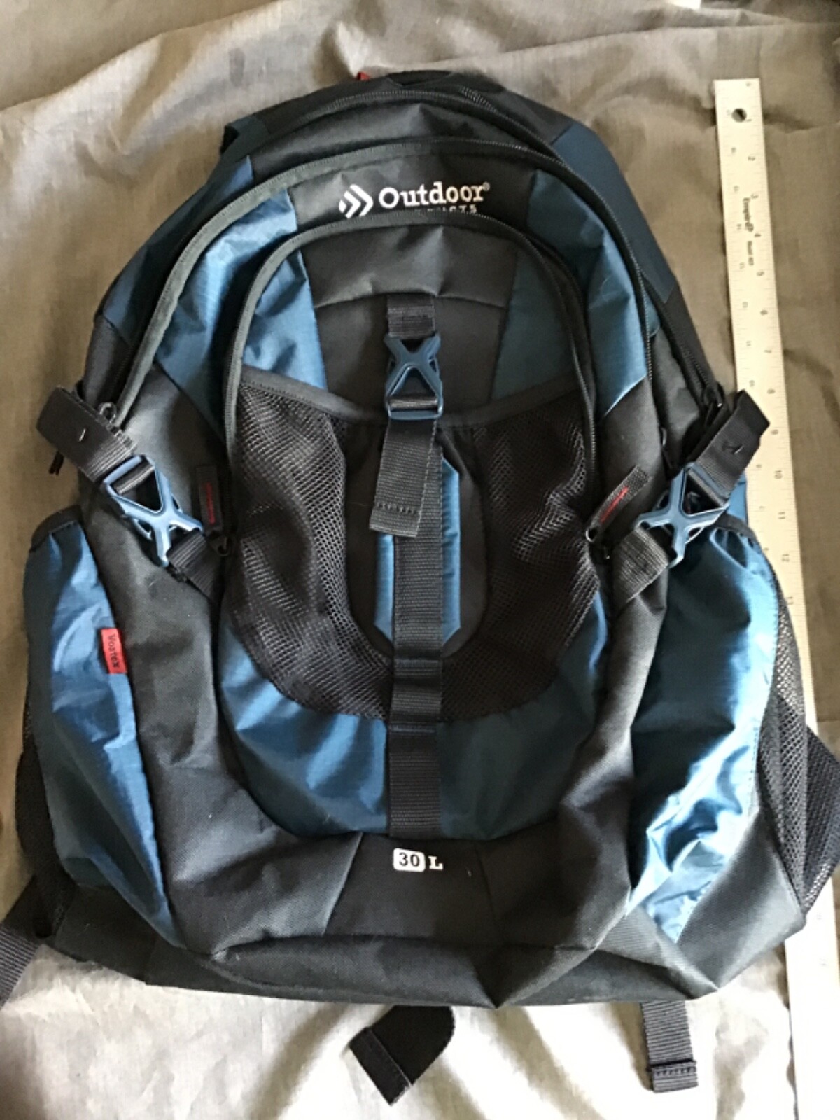 Outdoor Products Ridge 12.3" Backpack - Blue Black EUC