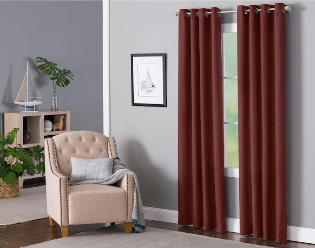 Style Selections | Delmar | Light filtering | Brick | 50x84in | #0953937 gallery