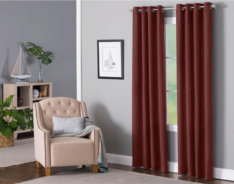 Style Selections | Delmar | Light filtering | Brick | 50x84in | #0953937 gallery
