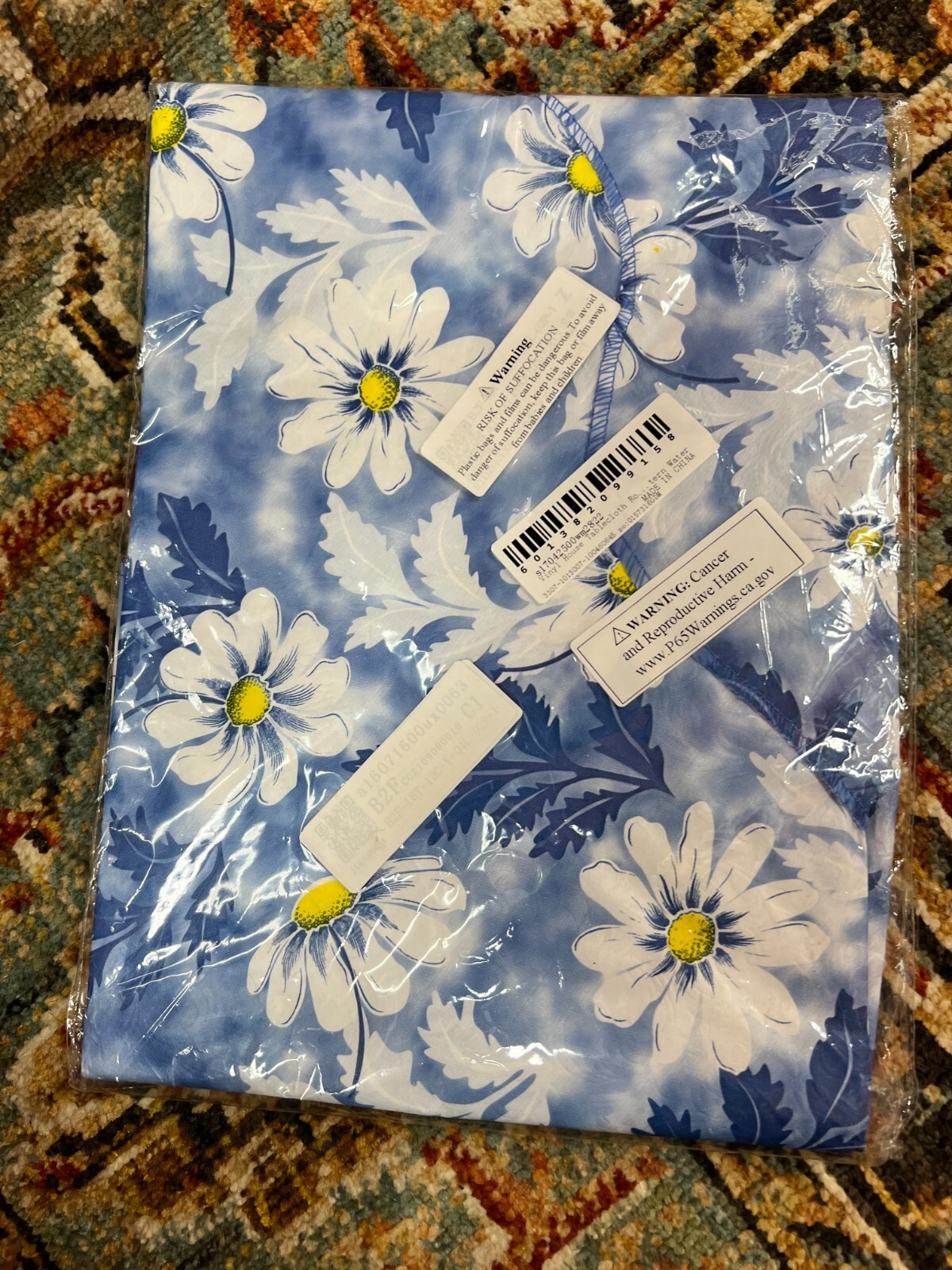 Blue Tablecloth - PVC/Waterproof 60'' x 60'' / 152 cm x 152 cm - Patterrn gallery