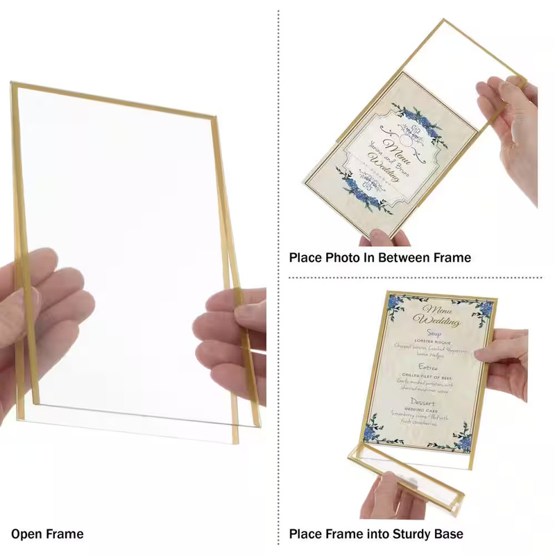 5X7 Picture Frames 12-Pack - Floating Frame Set for Table Numbers, Wedding Signs gallery