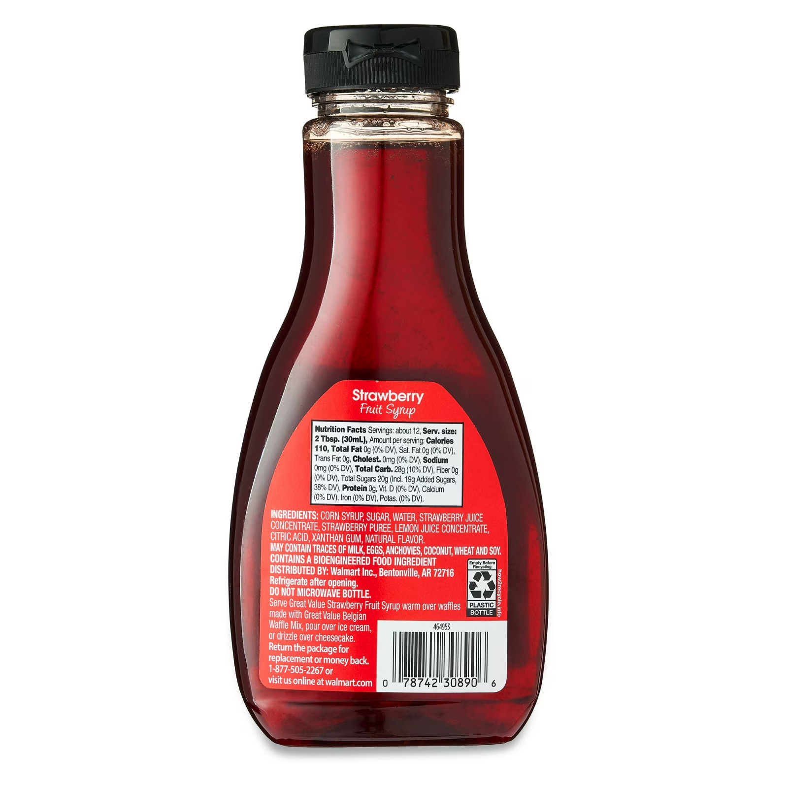 (2 pack) Great Value Strawberry Fruit Syrup, 12 fl oz gallery