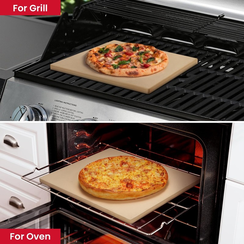 12x11 Inch Rectangular Oven BBQ Grill Pizza Stone Cordierite Baking Pan gallery