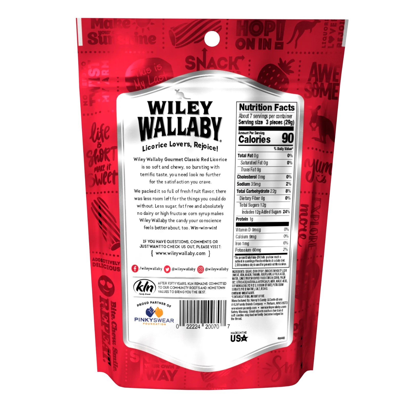 Wiley Wallaby Soft And Chewy Classic Red Licorice, 7.05 Oz. Vegan, Fat Free gallery