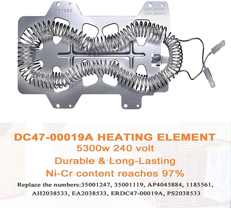 DC47-00019A Dryer Heating Element DC47-00018A&DC96-00887A&DC47-00016A&DC32-00007 gallery