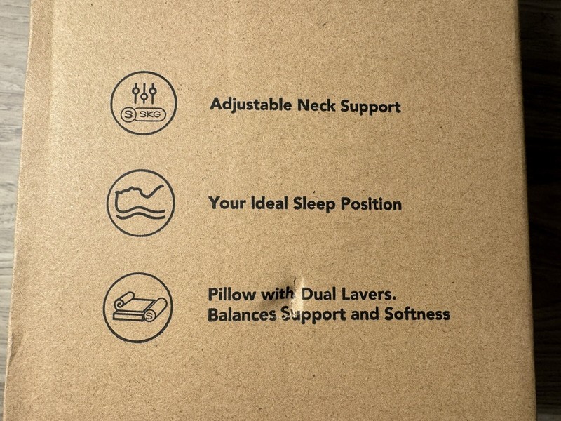 P3E Memory Foam Cervical Neck Support Pillow 3-Layer Ergonomic Light Blue New gallery
