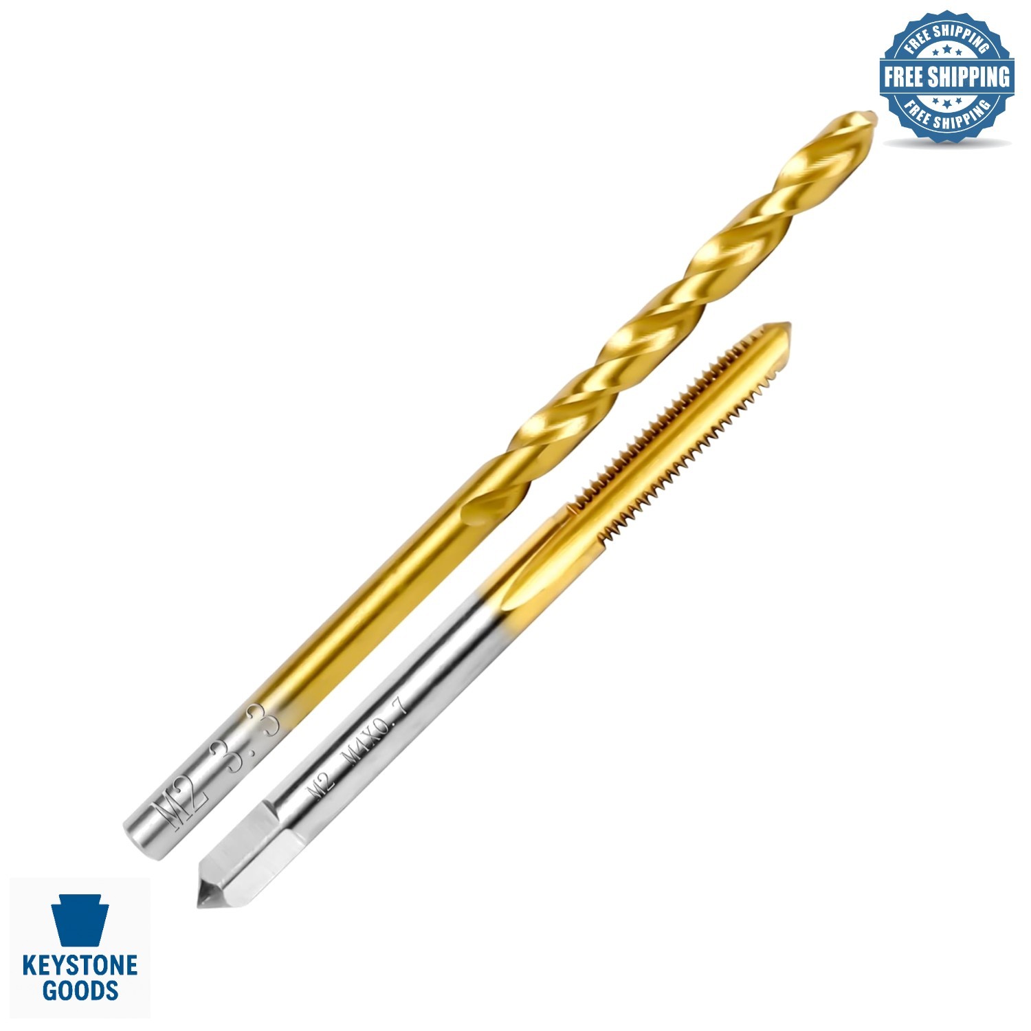 M2 HSS Titanium-Coated Drill & Tap Kit for Metal - 2pcs gallery