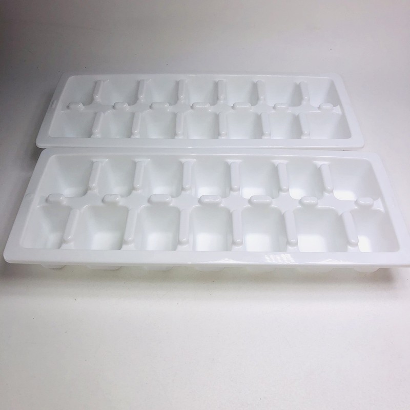Stacking Ice Cube Trays Strong Plastic White 14 Holes Each ( 2 Trays & Free Ship gallery