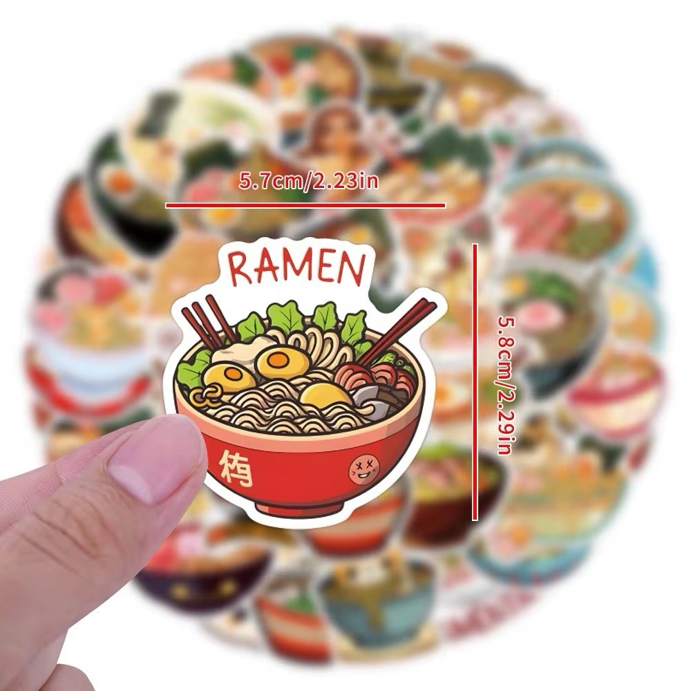 20 Random Cartoon Ramen Noodle Stickers Food Decals Laptop Hydro Free Shipping! gallery