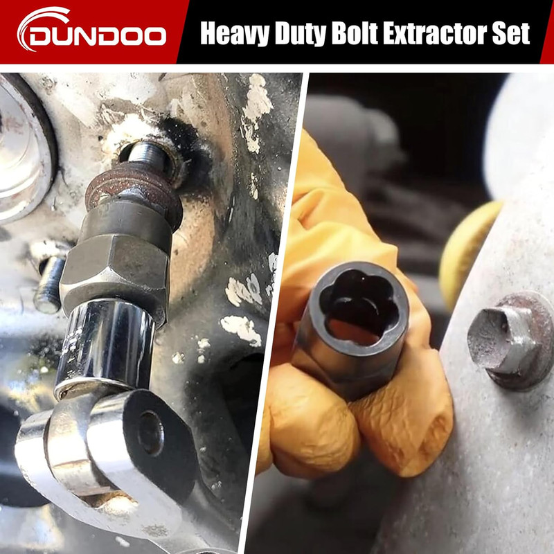 15PCS Bolt Extractor Set - Easy Out Stripped Nut Remover for Damaged Bolts gallery