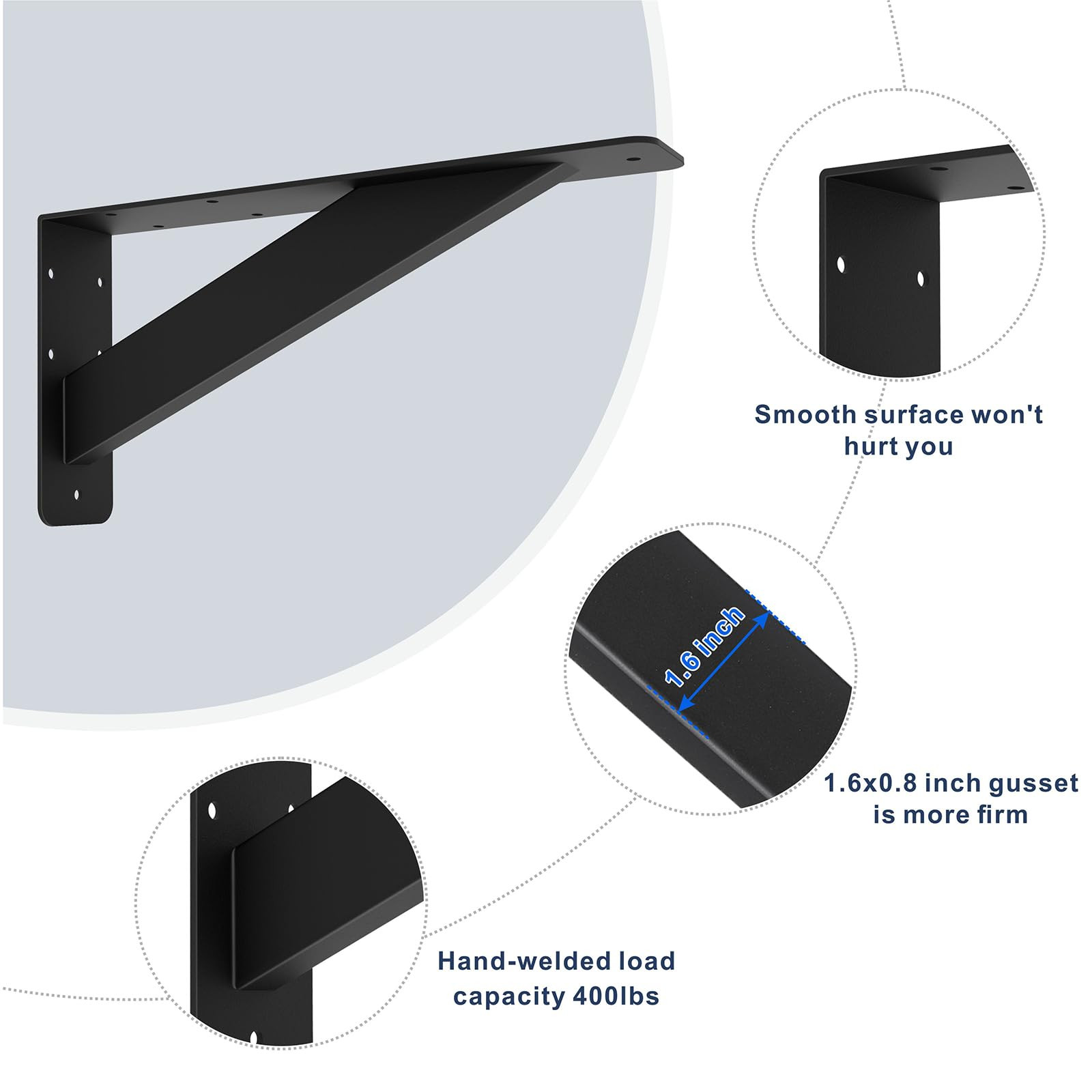 Heavy Duty Shelf Bracket ,Countertop Support Brackets,12 inch Shelf Support S... gallery