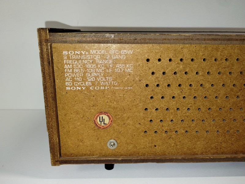 Sony Solid-State AM-FM Clock Radio Alarm Model 8FC-65W Telechron Tested Works gallery