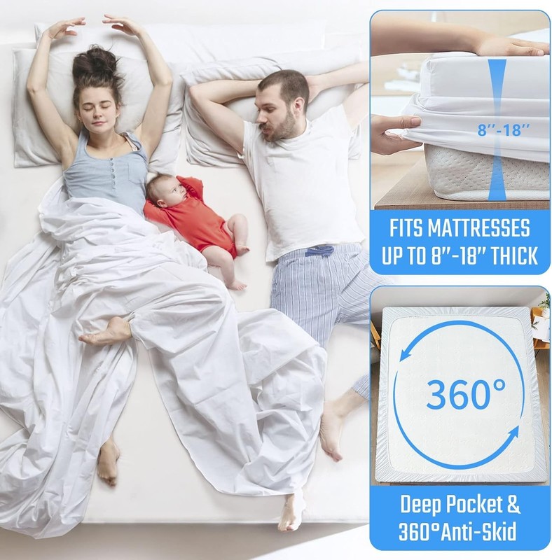 Extra Long Twin Mattress Protector Twin XL Waterproof Mattress Cover Matressp... gallery