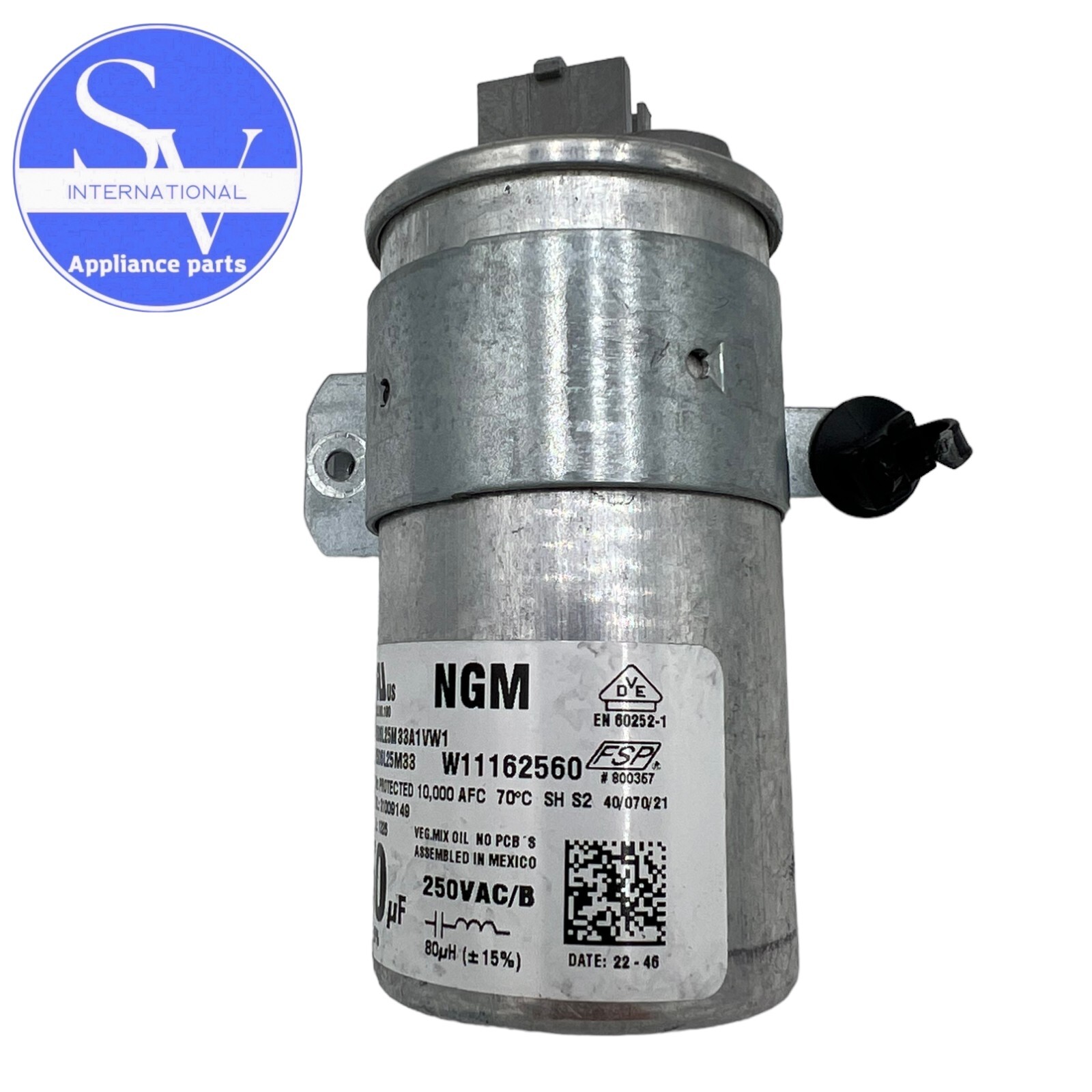 Whirlpool Washer Start Run Capacitor W11162560 W11395618 gallery
