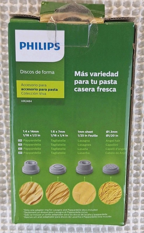 Philips Pasta Maker Accessory Kit 4 in 1 Shaping Discs Pappardelle Tagliatelle gallery