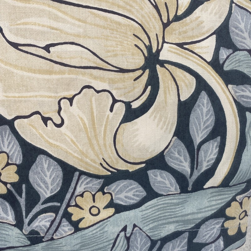 William Morris Curtain Panel Pair 50x84 Pimpernel Ink Navy Blue Floral Cotton gallery