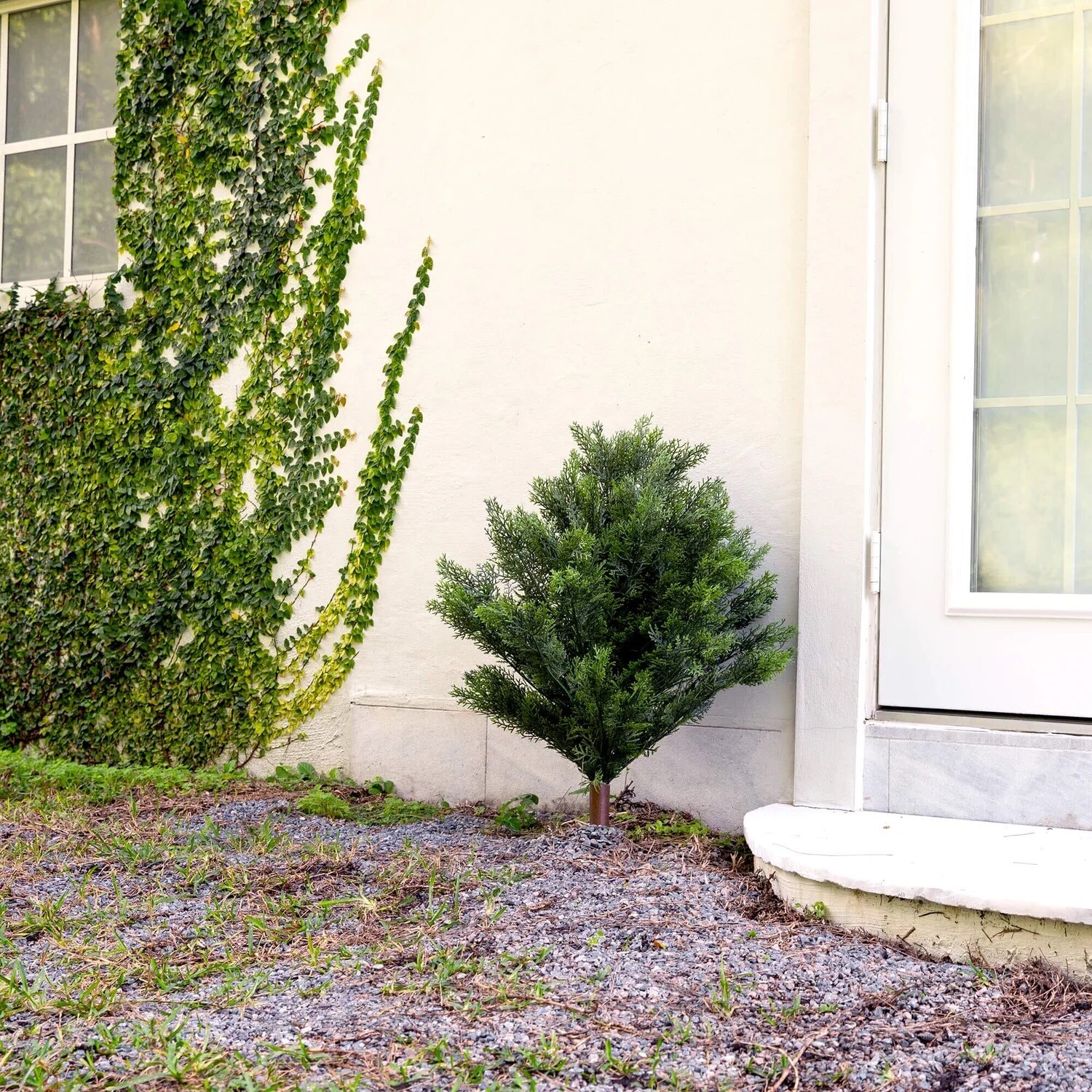 3' UV Resistant Artificial Cedar Bush with Integrated Ground Stake gallery