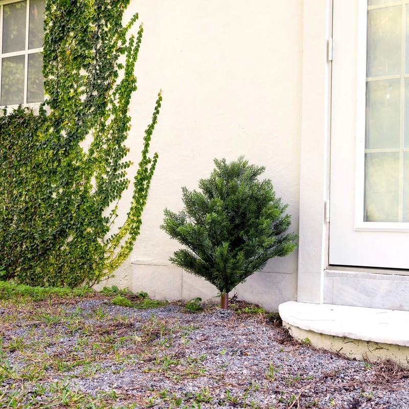 3' UV Resistant Artificial Cedar Bush with Integrated Ground Stake gallery