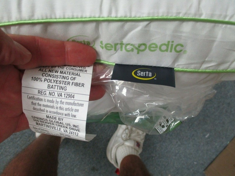 SERTAPEDIC Extra FIRM PILLOWS 2 each STD SIZE HYPOALLERGENIC MACHINE WASHABLE gallery