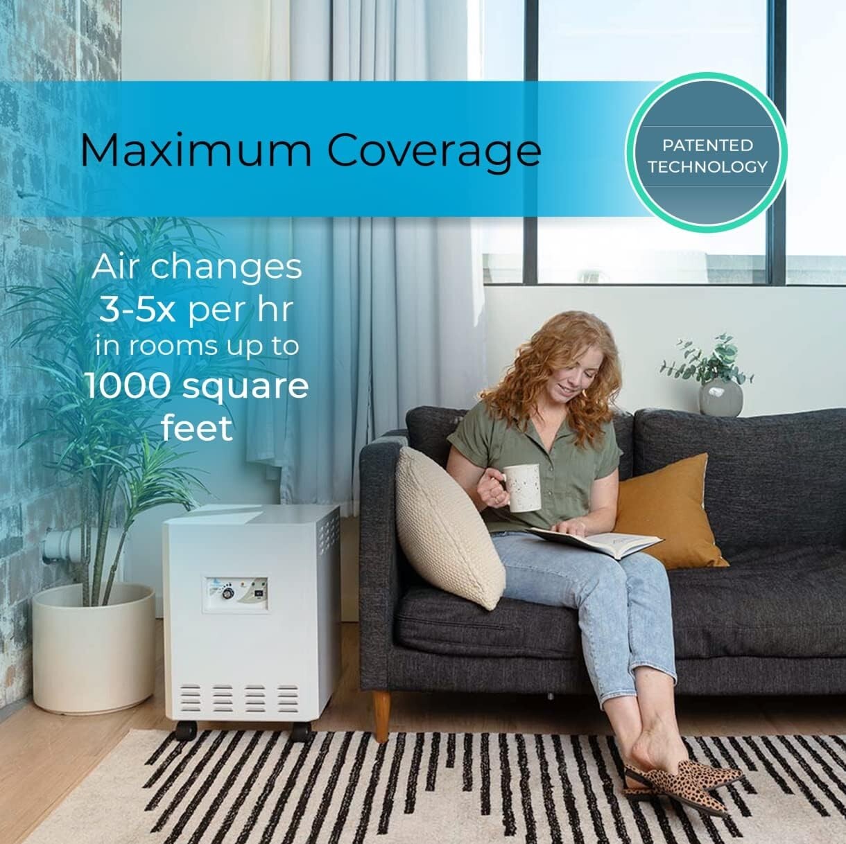 EnviroKlenz Air Purifier Plus For Home And Business Up To 1000 sq ft, BLACK gallery