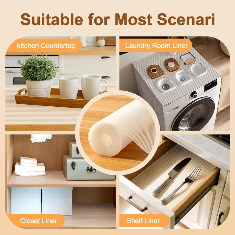 Shelf Liner for Kitchen Cabinets Drawer Non Adhesive Non-Slip Liner 12 Inches X gallery