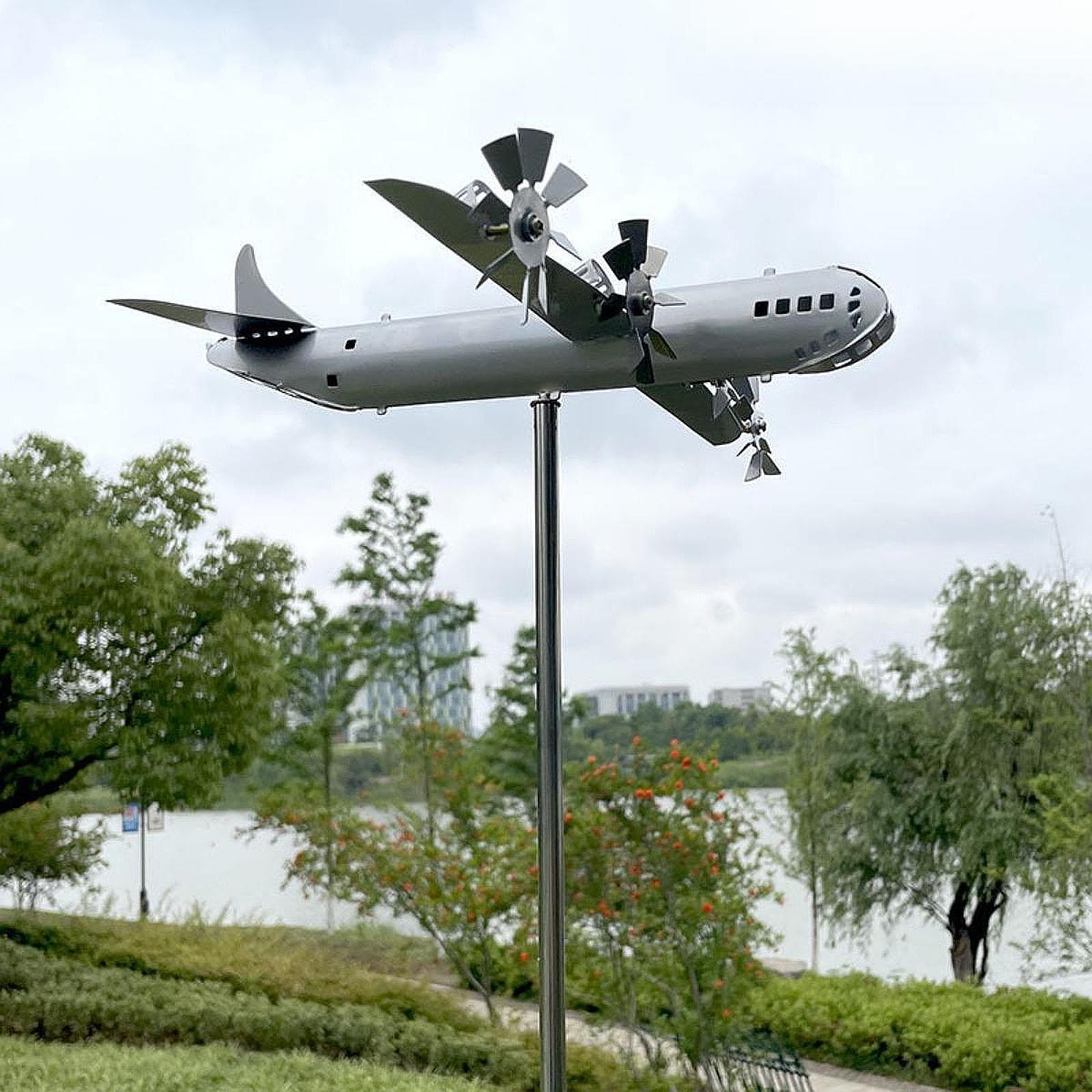 Wind Spinner - Metal Aircraft Windmill for Outdoor Yard Decor gallery