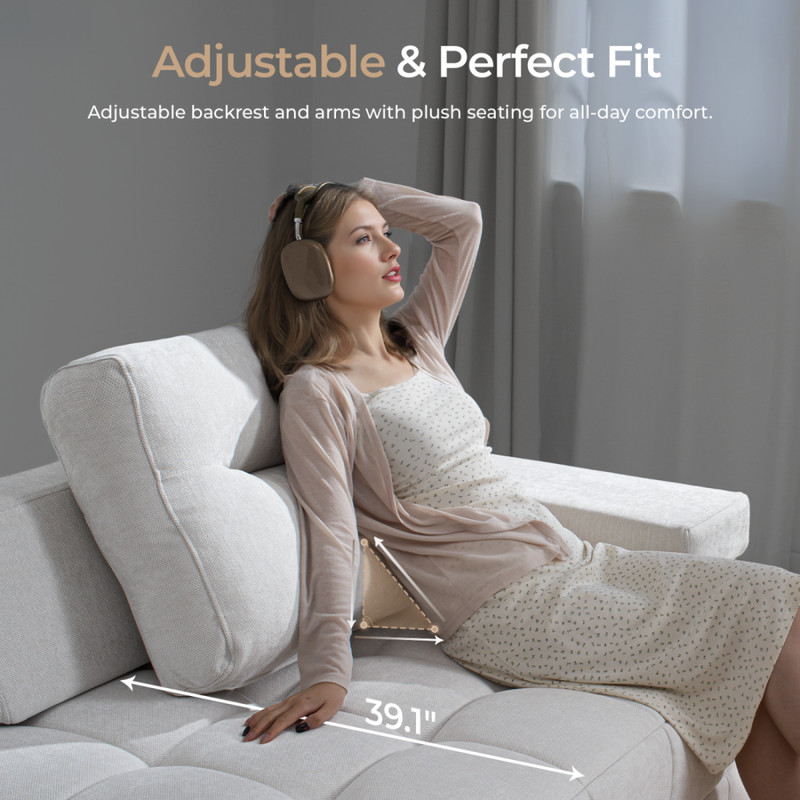 132'' Modular Sectional Sofa Couch with Deep Seat L-Shape Couch for Living Room gallery