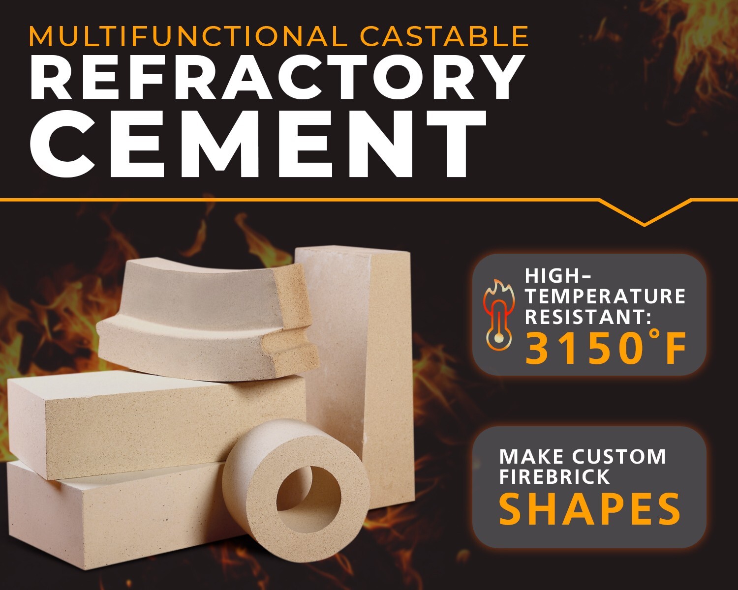 Girtech FireCast Castable Refractory Cement Mix 3110 Degree Fahrenheit 20 Lbs gallery