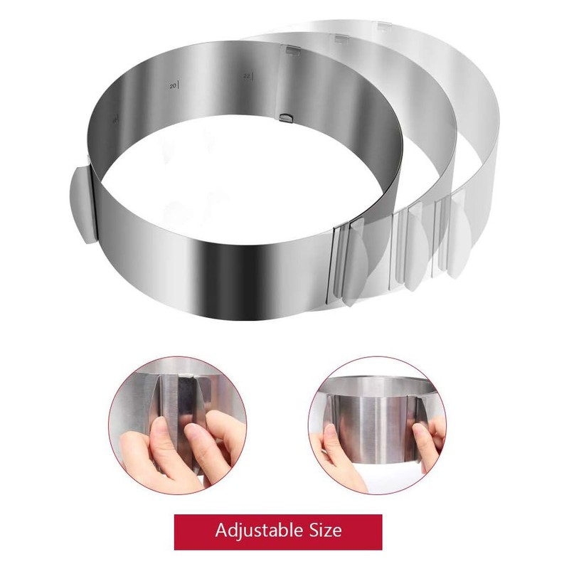6-12 Inch Adjustable Cake Ring Stainless Steel Bakeware Tools Round Pastry Mould gallery