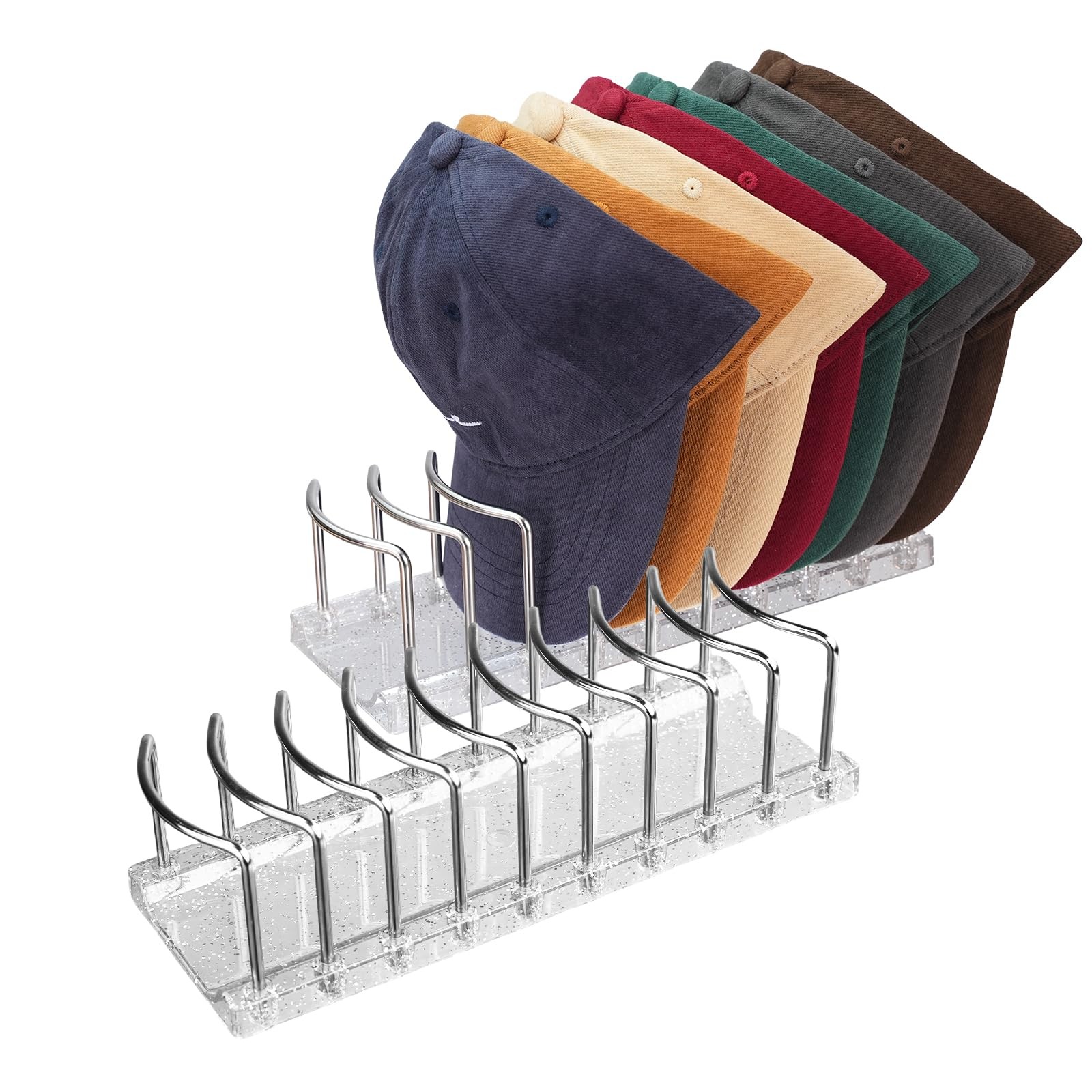 Baseball Cap Organizer Rack, 2-Pack (Holds 18 Caps) — No Installation Require... gallery