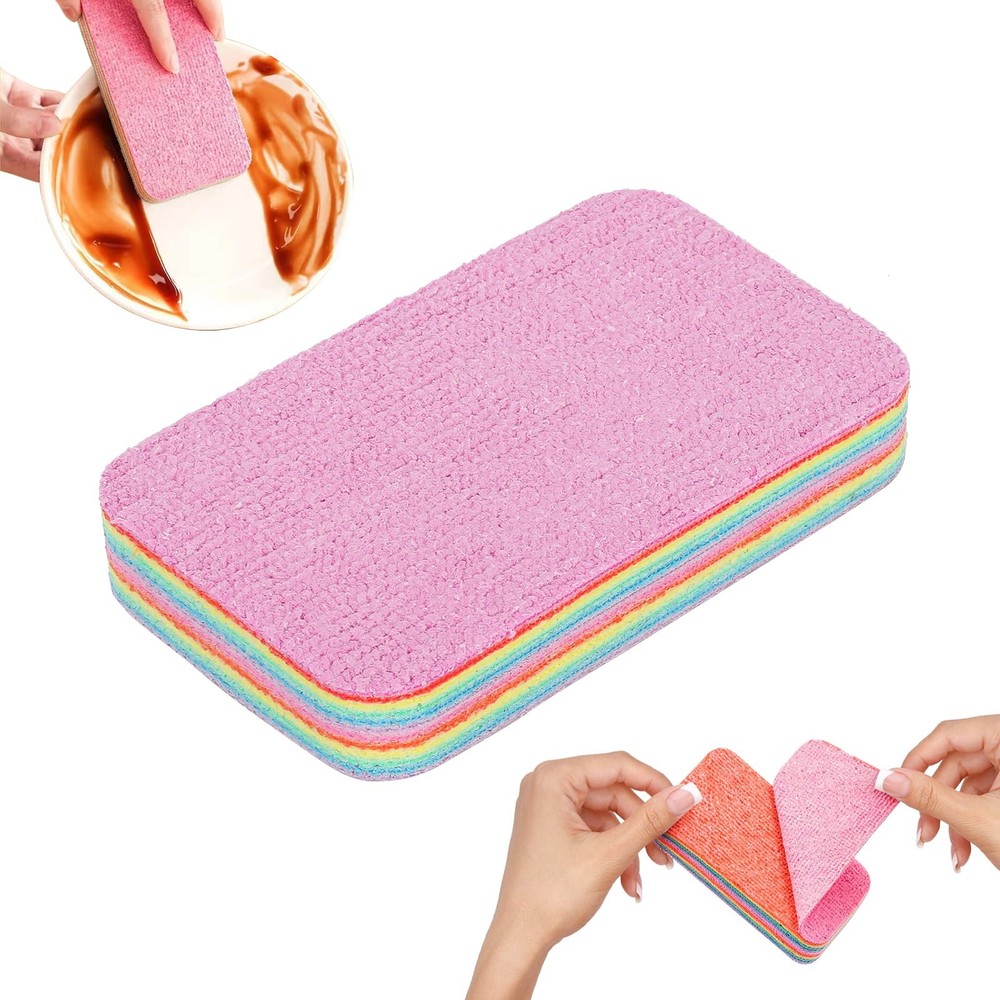 Super Absorbent 12-Layer Microfiber Sponge Block, Tearable for Multiple Uses,...