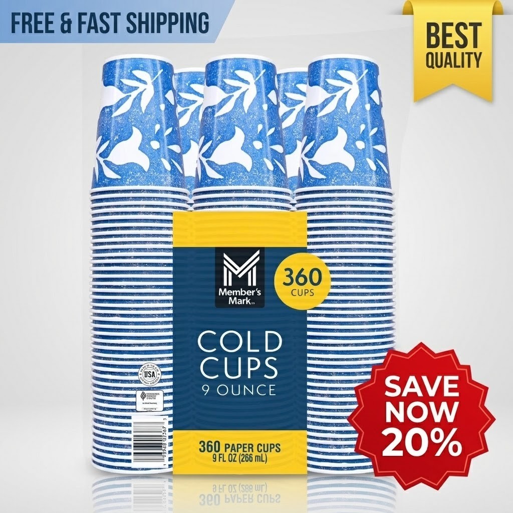 Member'S Mark Printed Paper Bath Cold Cup (9 Oz., 360 Ct.) FREE SHIPPING gallery