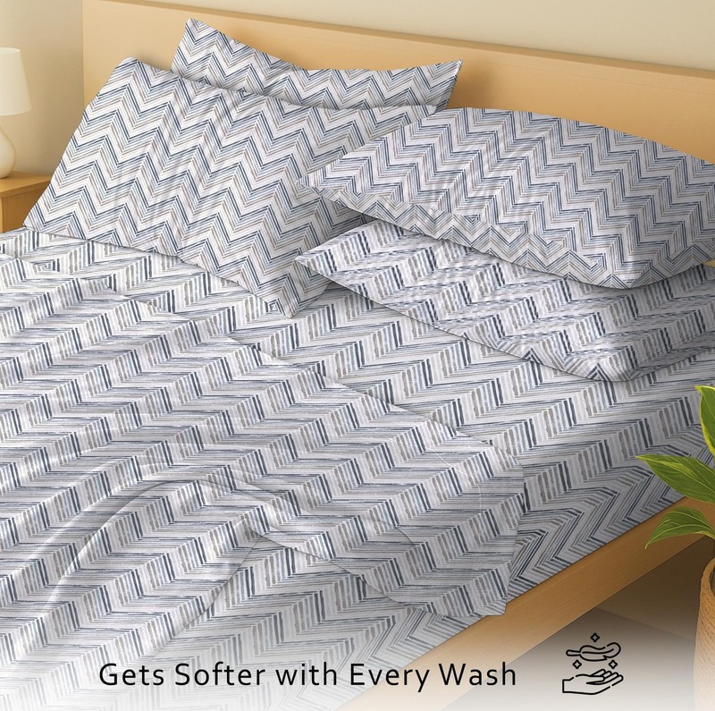 6 Piece 100% Natural Cotton Sheet Set Deep Pocket Cozy Soft Bed Sheets gallery