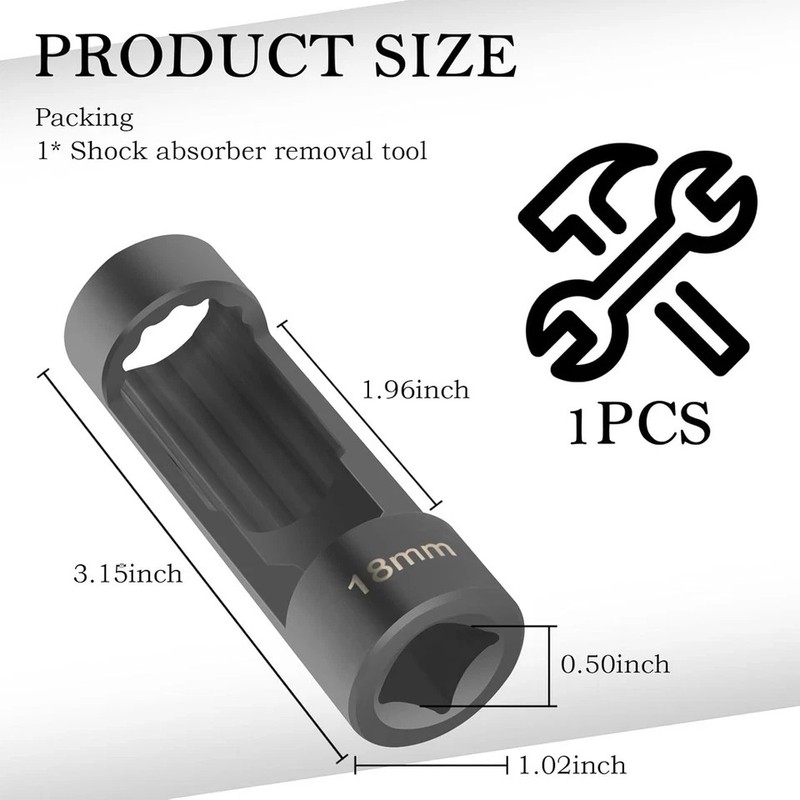 18Mm Shock Absorber Socket for Removal of Shock Absorbers Nut,Strut Nut Socket w gallery