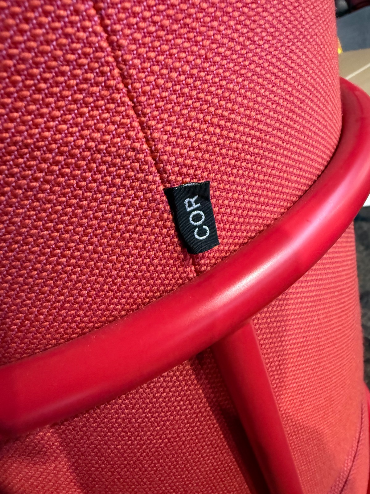 12"Drop Stool/Stackable by COR and Designer Pauline Deltour (French Made) in Red gallery