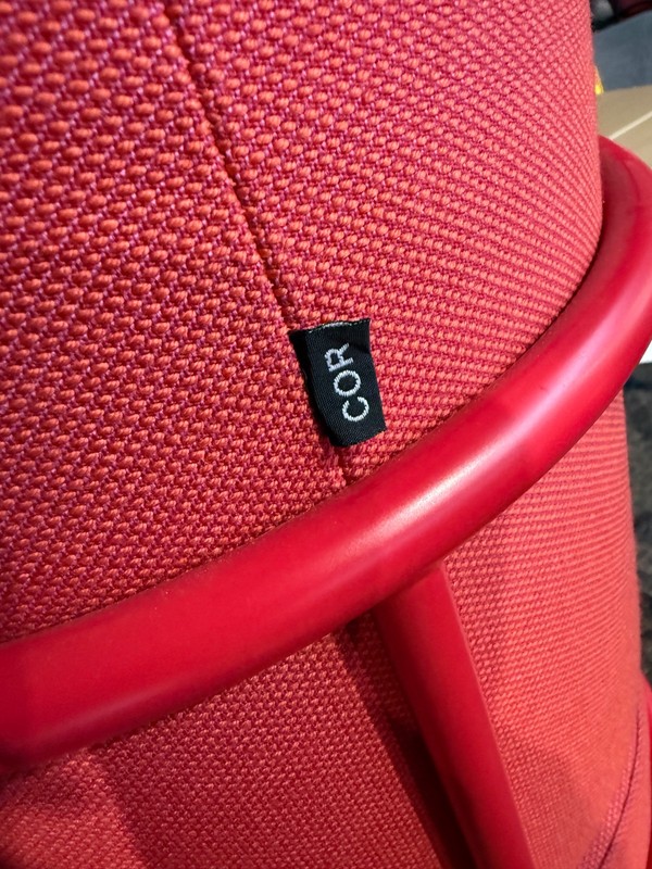 12"Drop Stool/Stackable by COR and Designer Pauline Deltour (French Made) in Red gallery