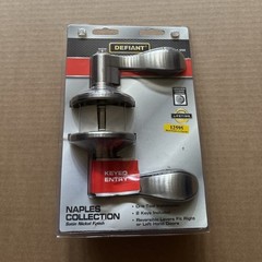 Defiant Naples Collection Keyed Entry Door Lever Satin Nickel Silver