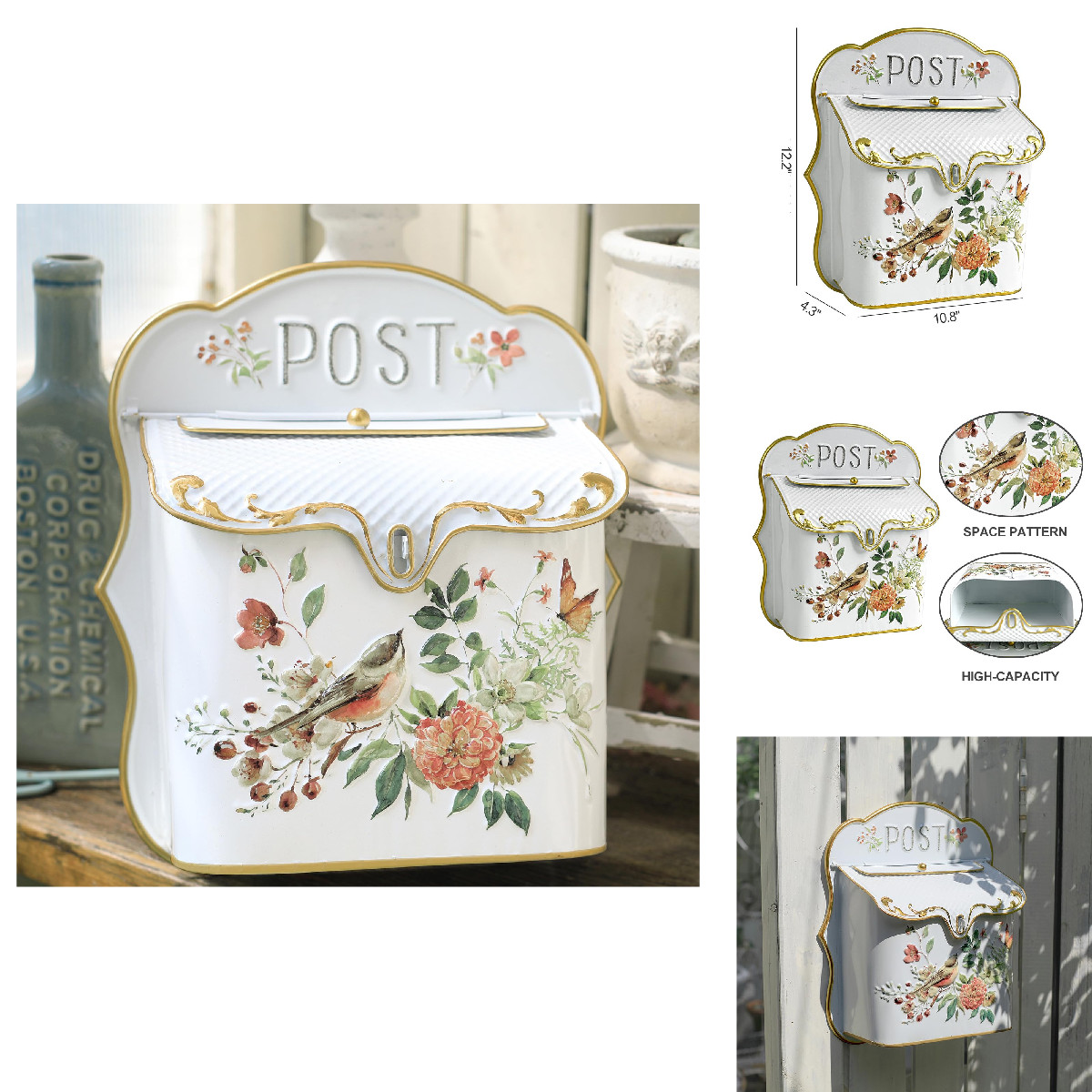 Big Fortune Wall Mount Mailbox For House Outside Vintage Metal Door Mailbox gallery