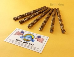 Drill Hog® 3/8″ Cobalt Drill Bits M42 3/8″ Drill Bit 6 Pack Lifetime Warranty