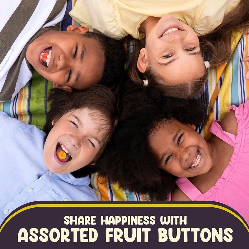 Assorted Fruit Flavored Buttons Discs Bulk Nostalgia Retro Hard Candy (2 Pounds) gallery