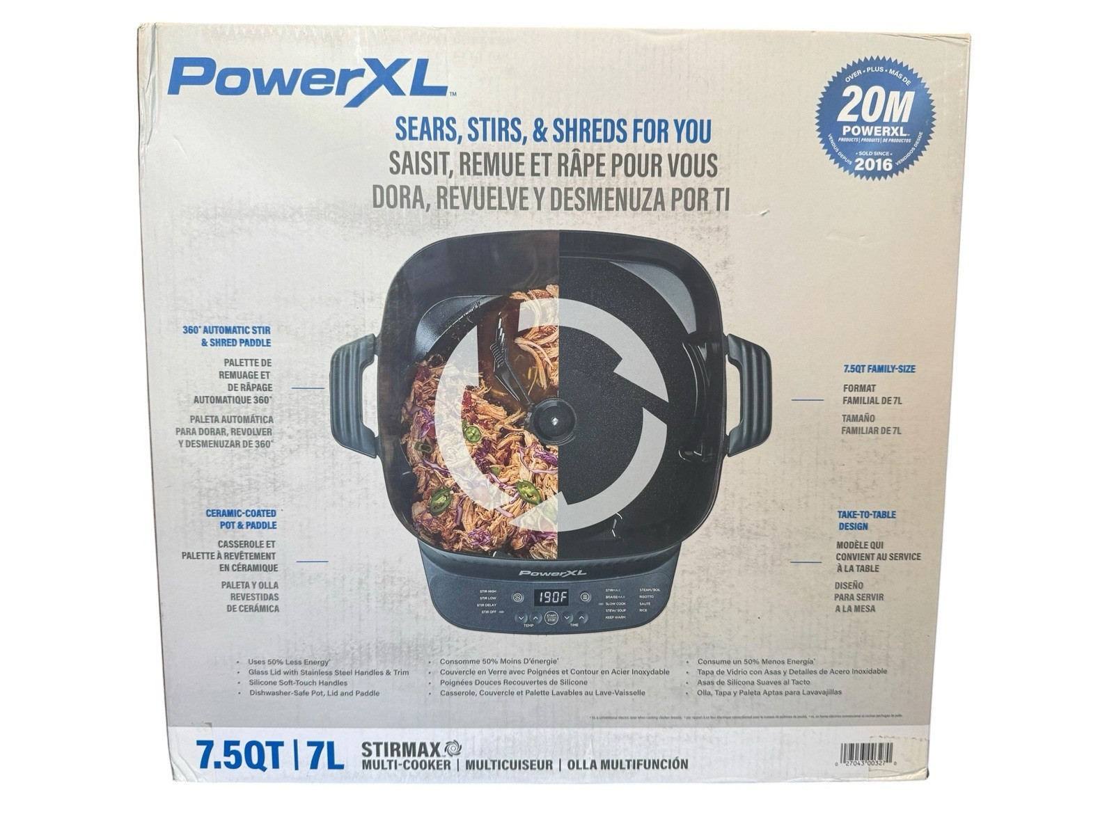 STIRMAX 7.5 Quart Digital Multi-Cooker with Automatic Paddle to Stir and Shred! gallery