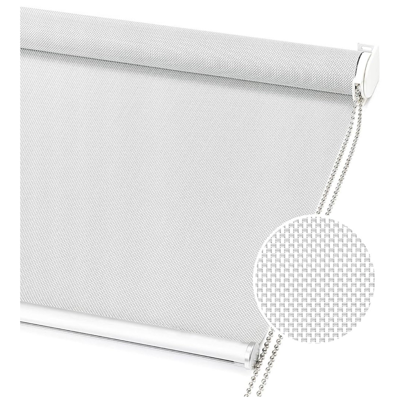 Light Filtering Roller Shades 5% Openness Solar Screen 20”W x 72" H Grey (1276 gallery