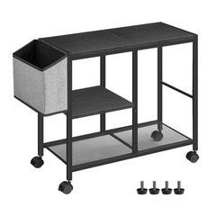 Printer Stand with Storage Bag, 3-Tier Mobile Under Desk Printer Cart with Wh…