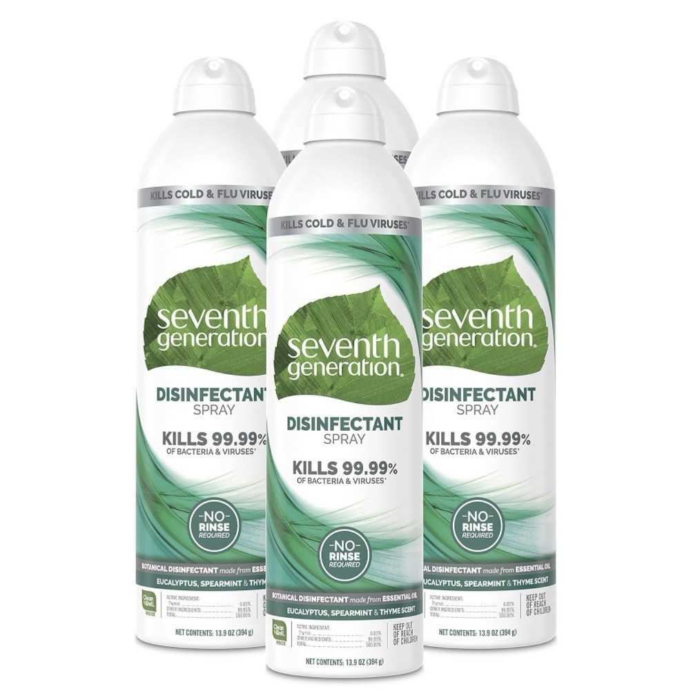 4X Seventh Generation Disinfectant Spray Eucalyptus, Spearmint & Thyme, 13.9 oz gallery