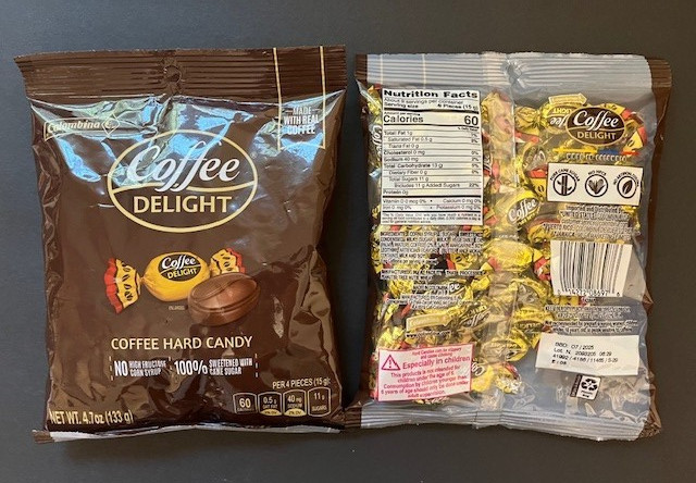 COLUMBINA Coffee Delight Hard Candy- Made with 100% Coffee- {LOT OF 2 BAGS} gallery