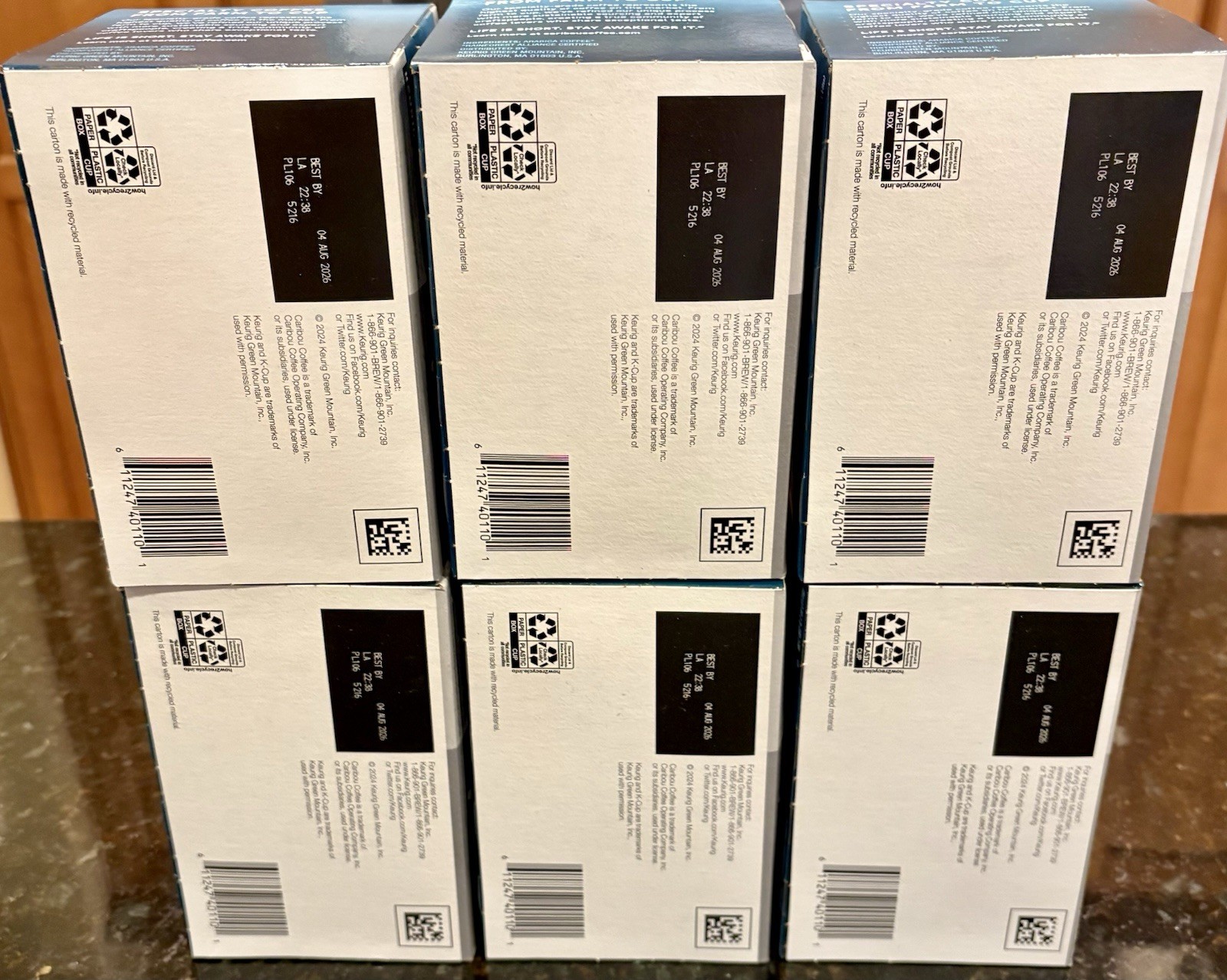 Caribou Daybreak Blend Light Roast Coffee K Cup Pods 60 Count Case Date 8/2026 gallery
