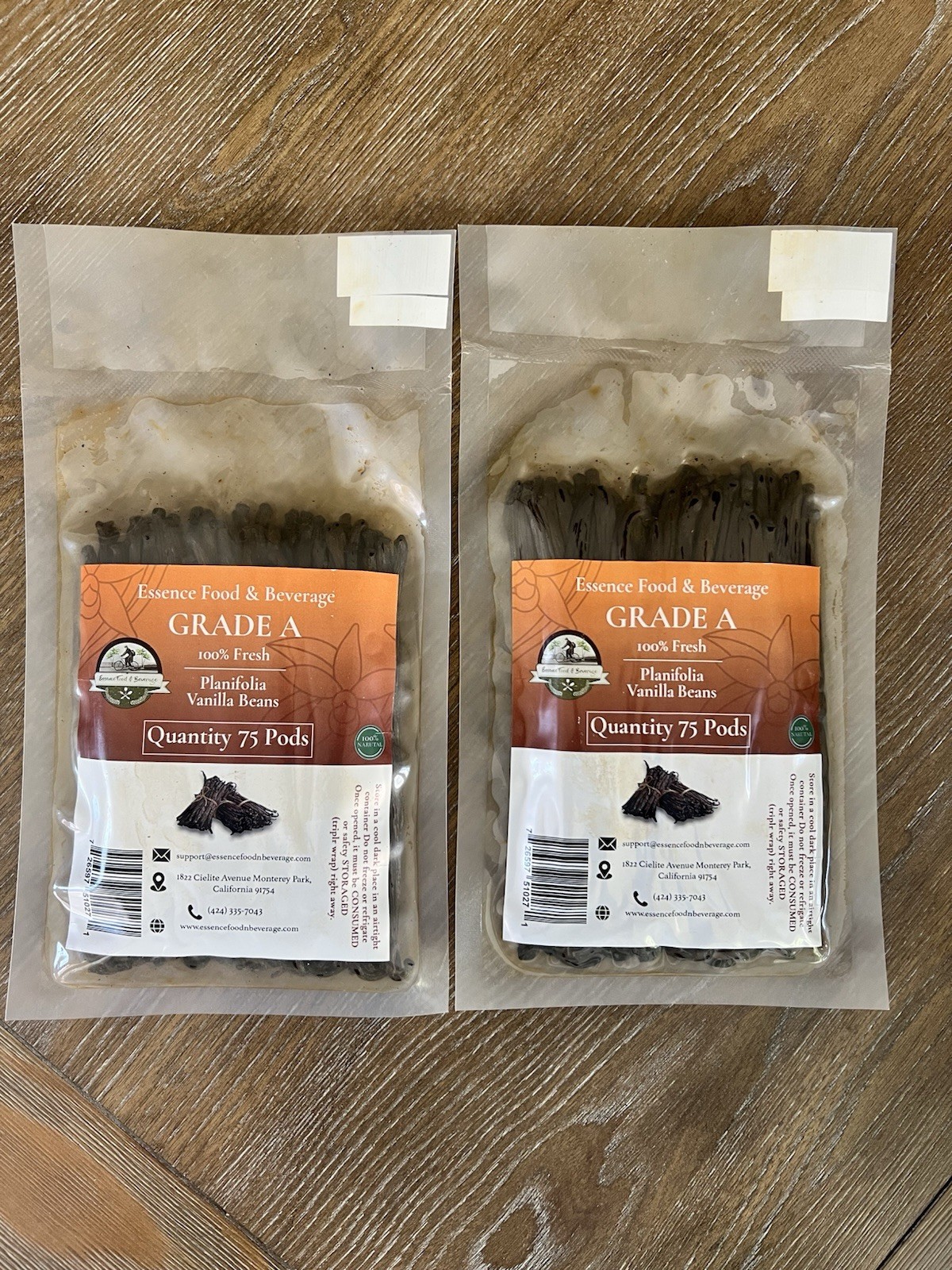 Planifolia vanilla Beans Grade A 16-18 cm gallery