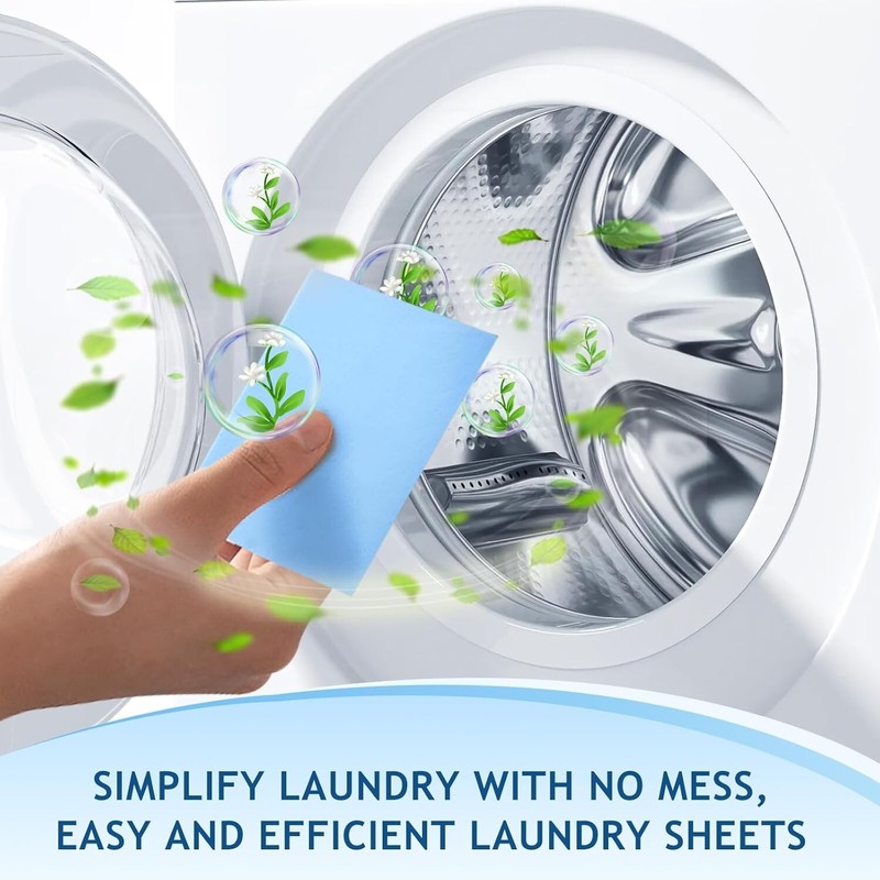 Laundry Detergent Sheets, 32 Loads Fresh Linen Scent Laundry Soap Washing No gallery