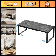 Expandable Spice Rack & Kitchen Organizer – Stackable, Adjustable Shelves for Ca